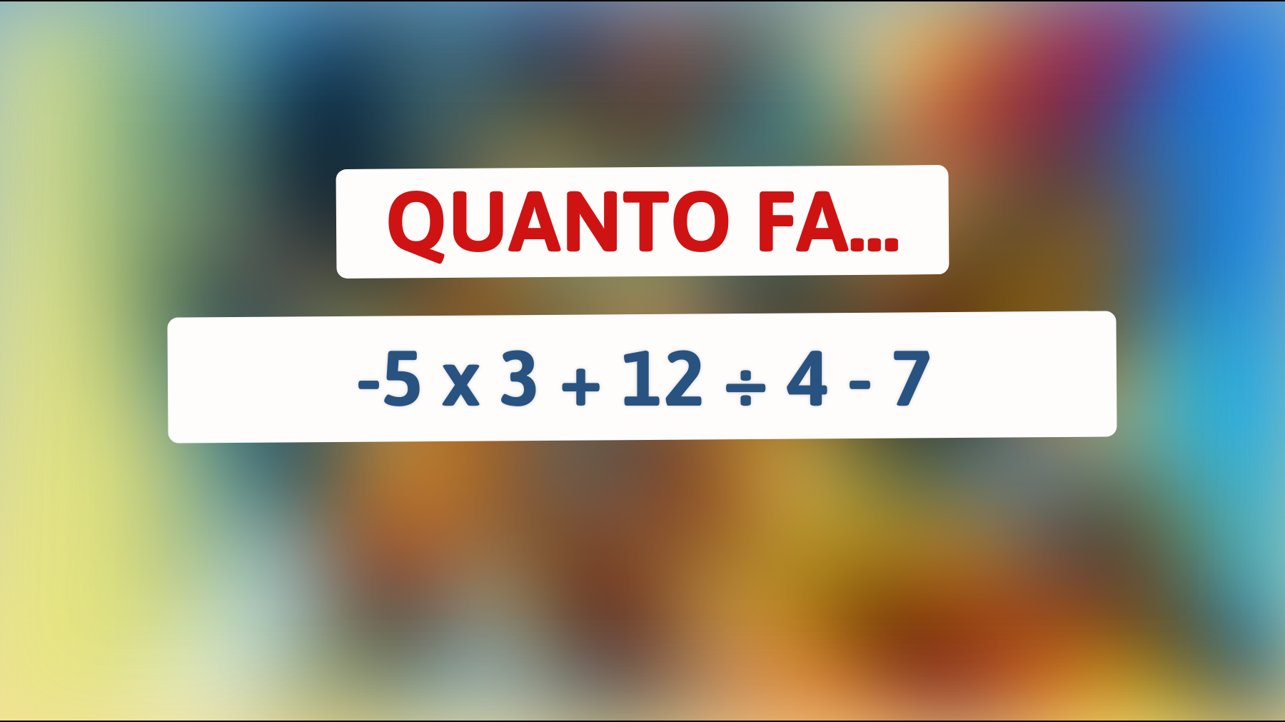 Scopri se sei un vero genio risolvendo questo enigma matematico! Sei all'altezza della sfida?"